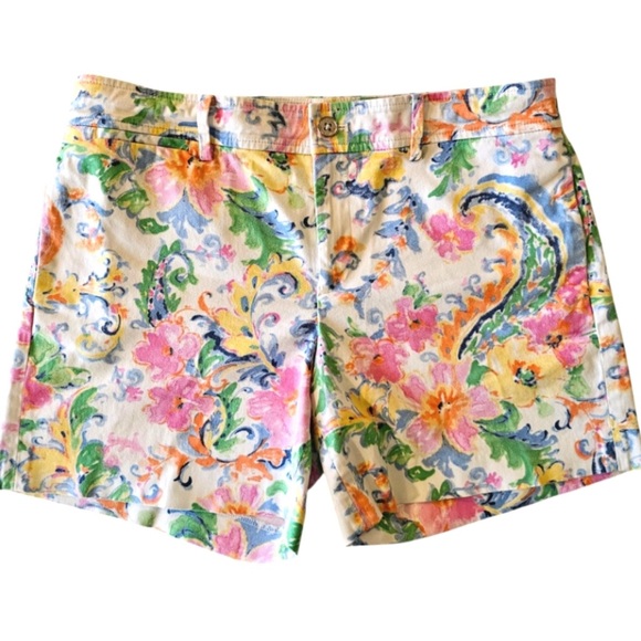 Ralph Lauren Multicolor Floral Paisley Women's Shorts 6” inseam - Picture 1 of 10